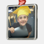 写真のアップロードパーソナライズされた メタルオーナメント (左)