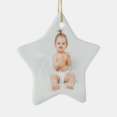 写真のアップロード初めてのクリスマス セラミックオーナメント (右)