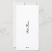 写真のアップロード文字白黒クリスマス シーズンカード (裏面)