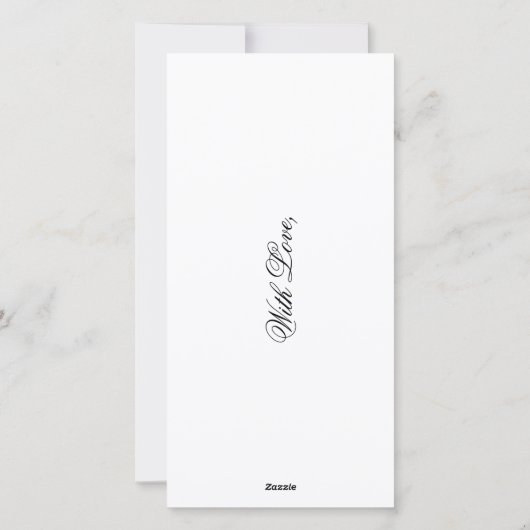 写真のアップロード文字白黒クリスマス シーズンカード (裏面)