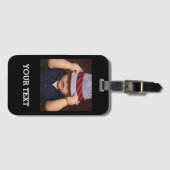 写真のアップロード文字 ラゲッジタグ (正面横)