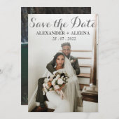 写真のアップロード日付カードの保存 案内状 (正面/裏面)