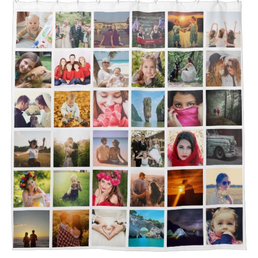 写真のアップロード シャワーカーテン (正面)