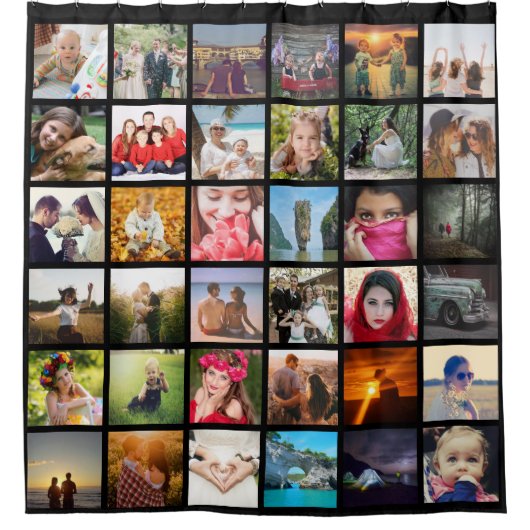 写真のアップロード シャワーカーテン (正面)