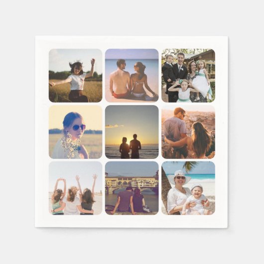 写真のアップロード スタンダードカクテルナプキン (正面)