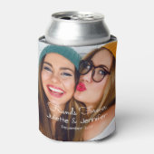 写真のアップロード |名前と日付で個人用に設定 缶クーラー (缶正面)