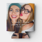 写真のアップロード |名前と日付で個人用に設定 缶クーラー (正面)