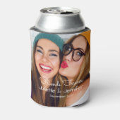 写真のアップロード |名前と日付で個人用に設定 缶クーラー (缶裏面)