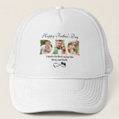 写真のアップロードHappy Father's Dayおもしろい犬所有者 キャップ (正面)