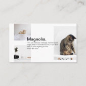 写真のインフルエミニマルンサーシンプルホワイトの追加 名刺 (裏面)