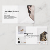 写真のインフルエミニマルンサーシンプルホワイトの追加 名刺 (正面/裏面)