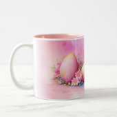 写真のイースター卵の水色スタイル ツートーンマグカップ (左)