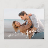 写真のウェディング婚約した日付を保存 案内ポストカード (正面)