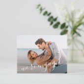 写真のウェディング婚約した日付を保存 案内ポストカード (スタンド正面)