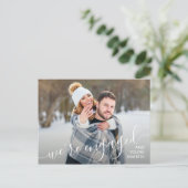 写真のウェディング婚約した日付を保存 案内ポストカード (スタンド正面)