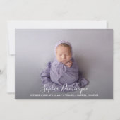 写真のエレガントコラージュの誕生のお知らせ (正面)