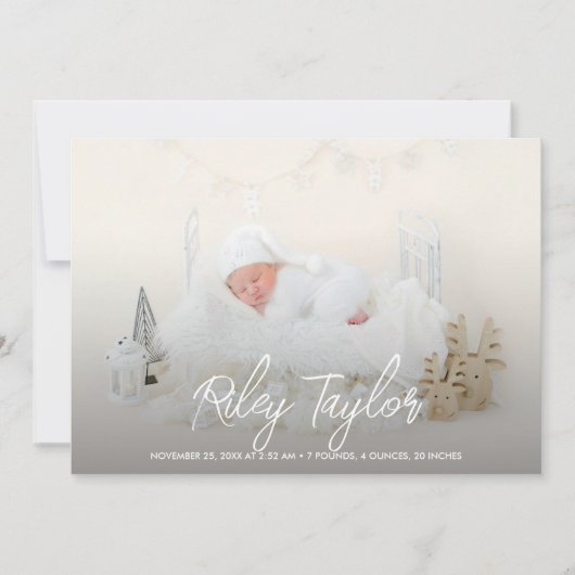 写真のエレガントコラージュの誕生のお知らせ (正面)