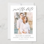 写真のエレガントスクリプト マグネット招待状 (正面)