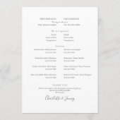 写真のエレガントタイムラ結婚インのスクリプト プログラム (裏面)