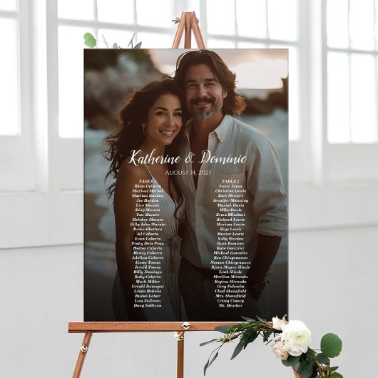 写真のエレガント座席結婚表2枚 ポスター