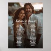 写真のエレガント座席結婚表2枚 ポスター (正面)