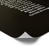 写真のエレガント座席結婚表3枚 ポスター (角)