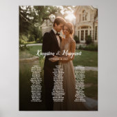 写真のエレガント座席結婚表3枚 ポスター (正面)