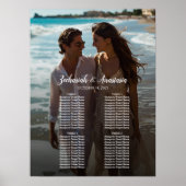 写真のエレガント座席結婚表4枚 ポスター (正面)