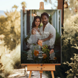 写真のエレガント座席結婚表5枚 ポスター