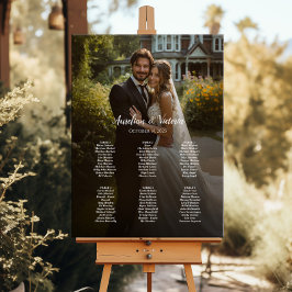 写真のエレガント座席結婚表6枚 ポスター