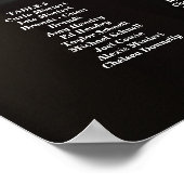 写真のエレガント座席結婚表7枚 ポスター (角)