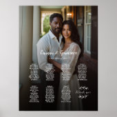 写真のエレガント座席結婚表7枚 ポスター (正面)