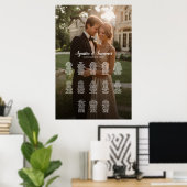 写真のエレガント表結婚13枚 ポスター (ホームオフィス)