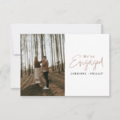 写真のエンゲージメントパーティーのお知らせです 招待状 (正面)