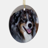 写真のオーナメント-あなた自身のペットとカスタマイズ セラミックオーナメント (右)