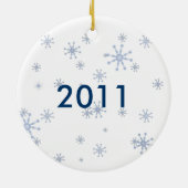 写真のオーナメント-クリスマスのフットボール セラミックオーナメント (裏面)