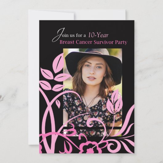 写真のカスタマイズ可能な10年の招待状胸カンス 招待状 (正面)