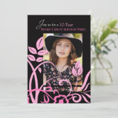 写真のカスタマイズ可能な10年の招待状胸カンス 招待状 (スタンド正面)