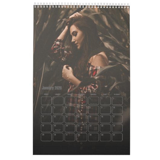 写真のカスタム予定表 カレンダー (1月 2026)