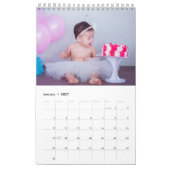 写真のカスタム予定表 |編集可能な年文字 カレンダー (1月 2027)