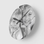 写真のカスタム作モダン成 ラウンド壁時計 (傾斜)