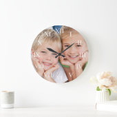 写真のカスタム作モダン成 ラージ壁時計 (ホーム)