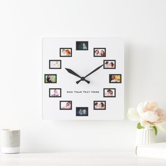 写真のカスタム作成 スクエア壁時計 (ホーム)