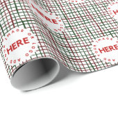 写真のカスタム作成 |ロゴクリスマスウィーブストライプス ラッピングペーパー (ロールコーナー)