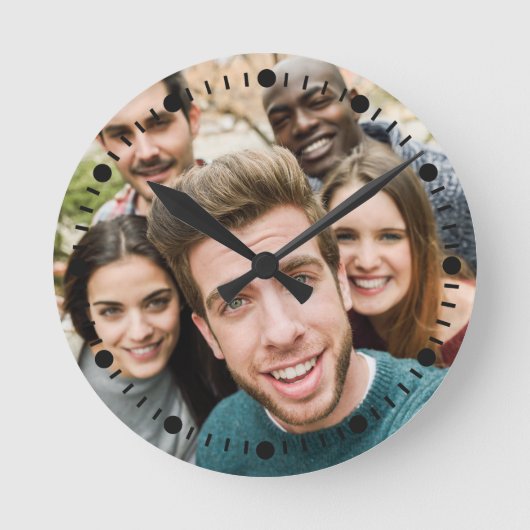 写真のカスタム壁時計 ラウンド壁時計 (正面)