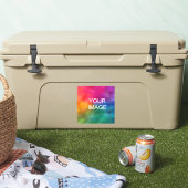 写真のカスタム画像またはロゴのテンプレートを大きくアップロード シール (クーラー)