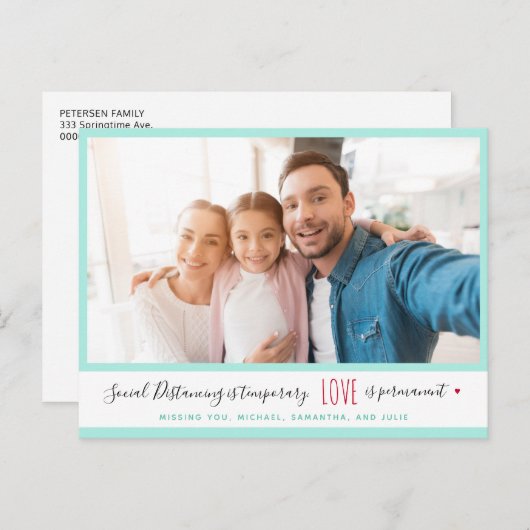 写真のカスタム社交的な愛の引用文挨拶 ポストカード (正面/裏面)