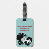 写真のカメラ装置旅行ラベル ラゲッジタグ (裏面縦)