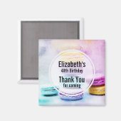 写真のカラフルマカロン誕生日 マグネット (正面/裏面)