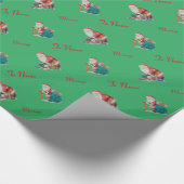 写真のカワイイサンタがクリスマスに生まれ変わる ラッピングペーパー (角)